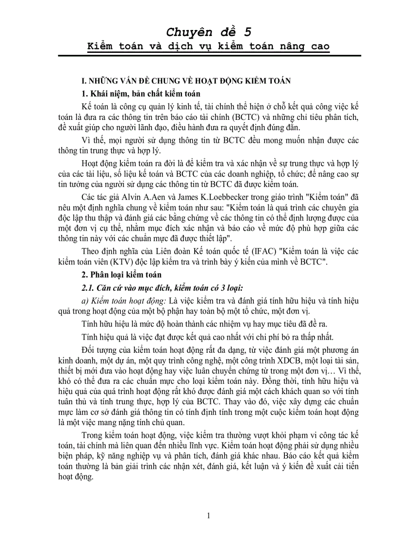 image for page Ôn thi CPA 2009 môn Kiểm toán và dịch vụ kiểm toán nâng cao