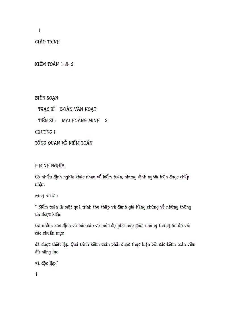 image for page Giáo trình KIỂM TOÁN 1 2