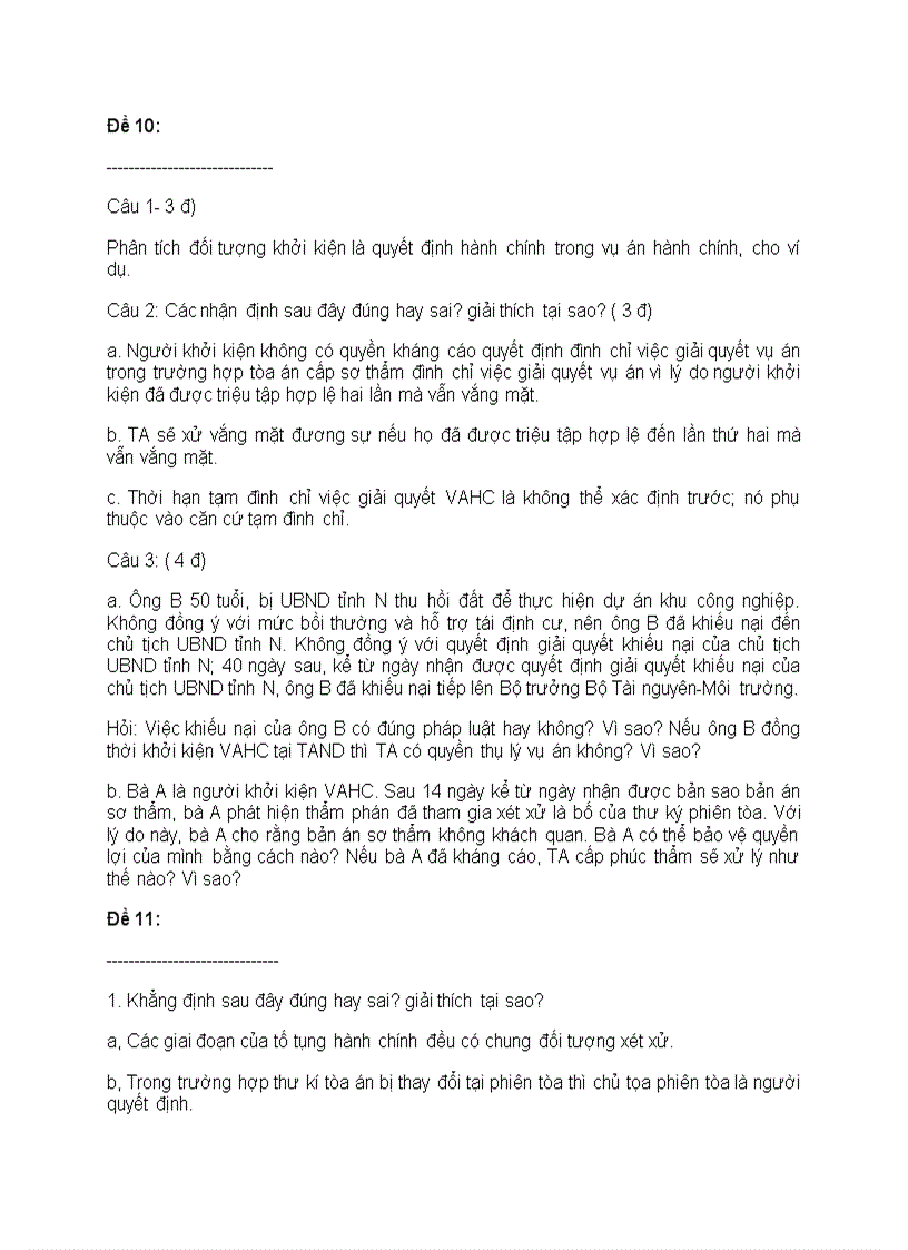 image for page Đề thi môn Luật Hành chính