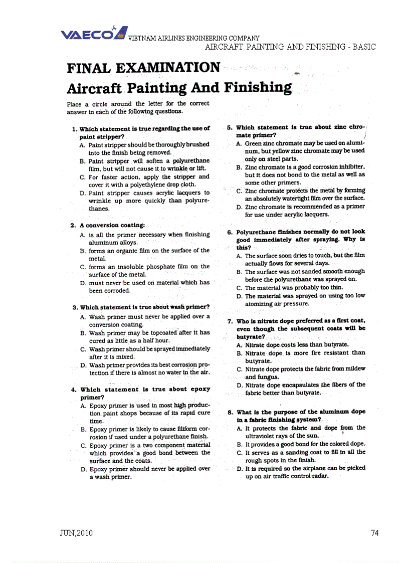 image for page Tài liệu kỹ thuật sơn máy bay