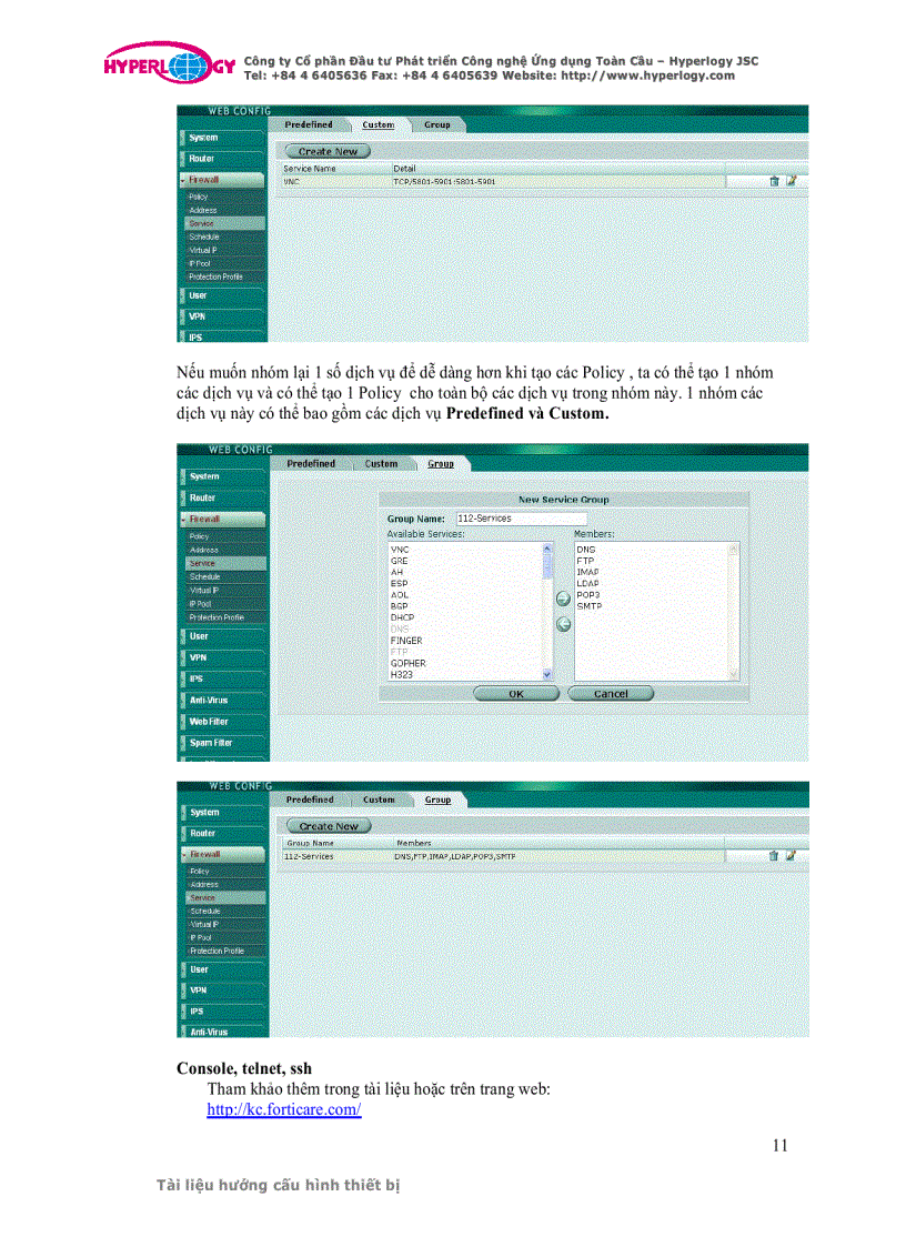 image for page Cấu hình firewall fortigate