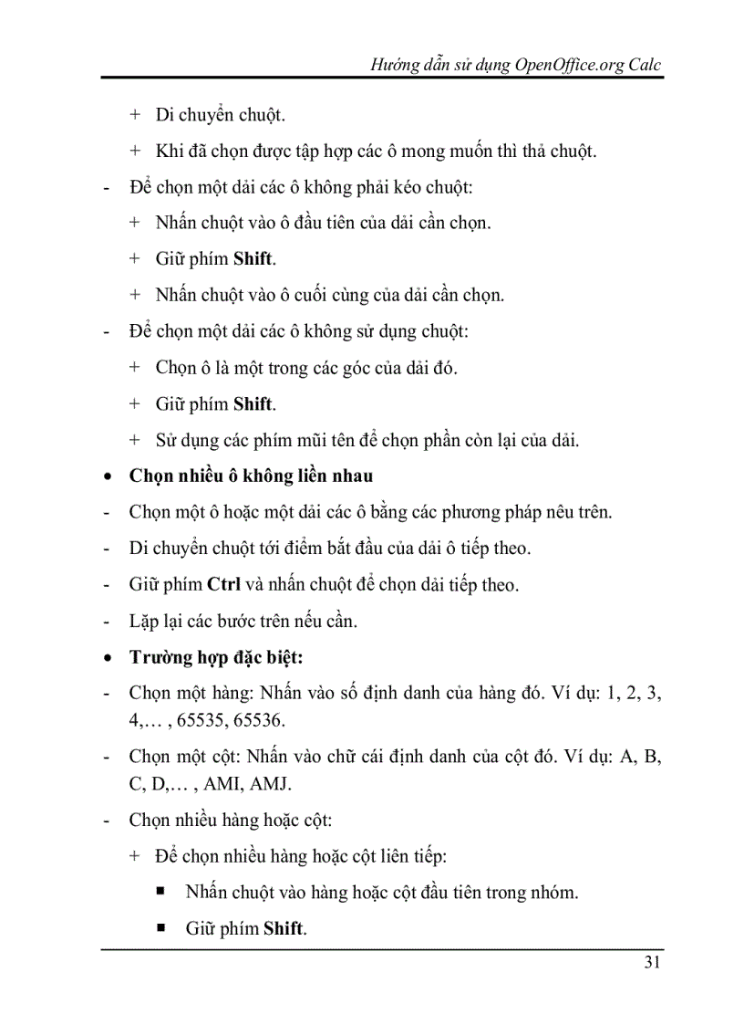 image for page Hướng dẫn dùng chương trình OpenOffice