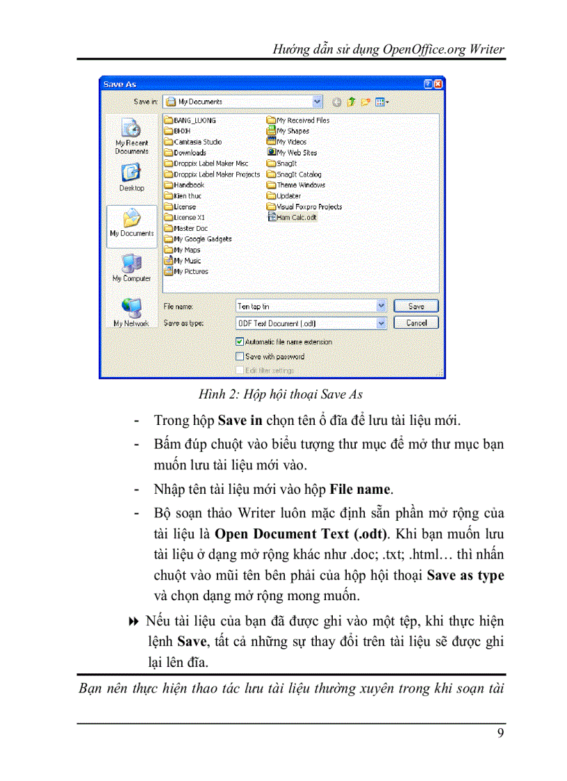 image for page Hướng dẫn dùng chương trình OpenOffice 1