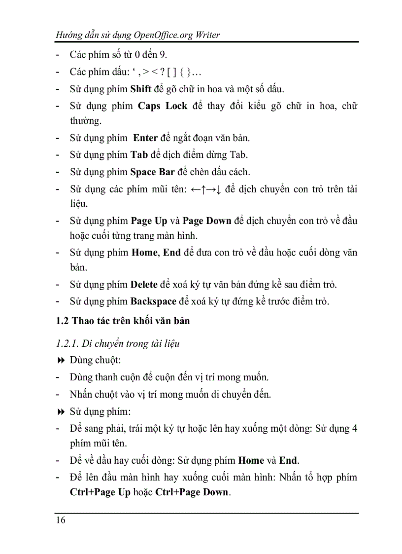 image for page Hướng dẫn dùng chương trình OpenOffice 1