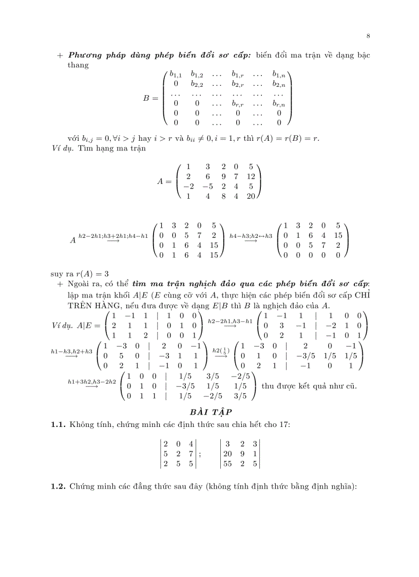 image for page Bài giảng đại số tuyến tính và giải tích
