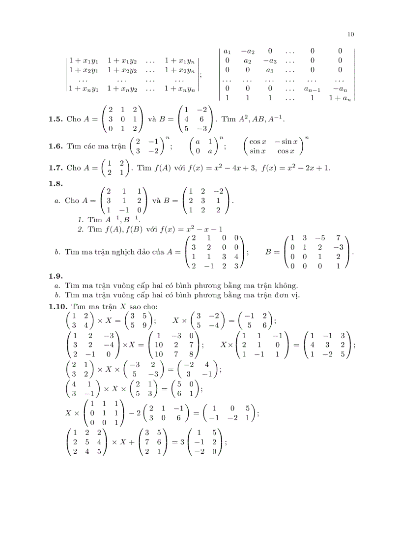 image for page Bài giảng đại số tuyến tính và giải tích