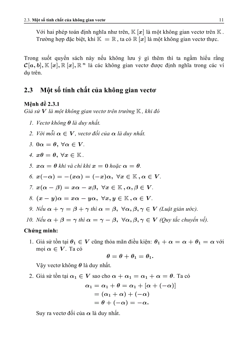 image for page Bài giảng đại số tuyến tính 2