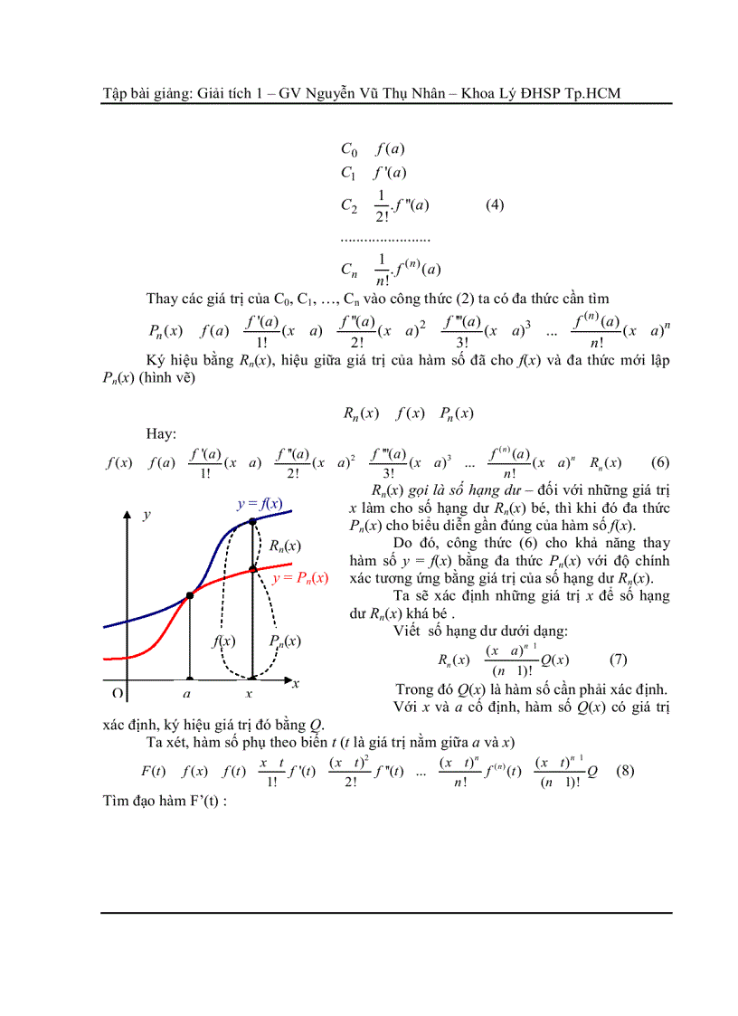 image for page Tập bài giảng Giải tích 1