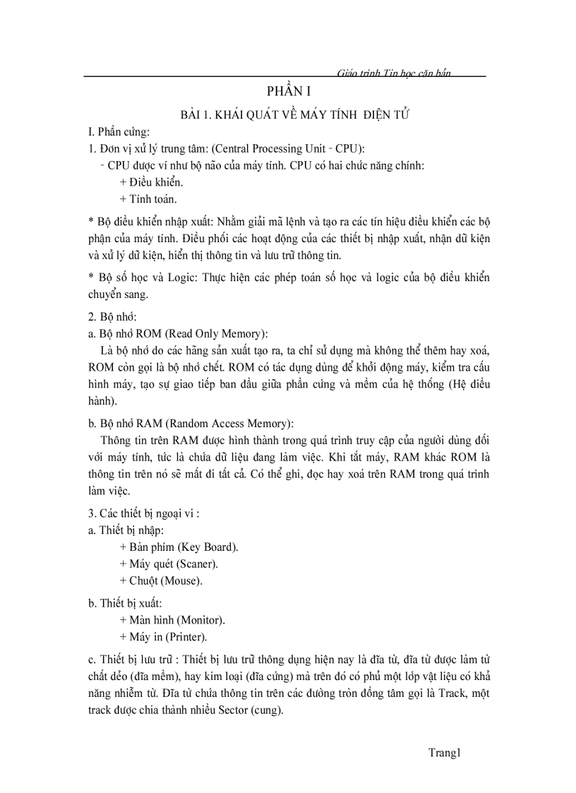 image for page Giáo trình tin học căn bản