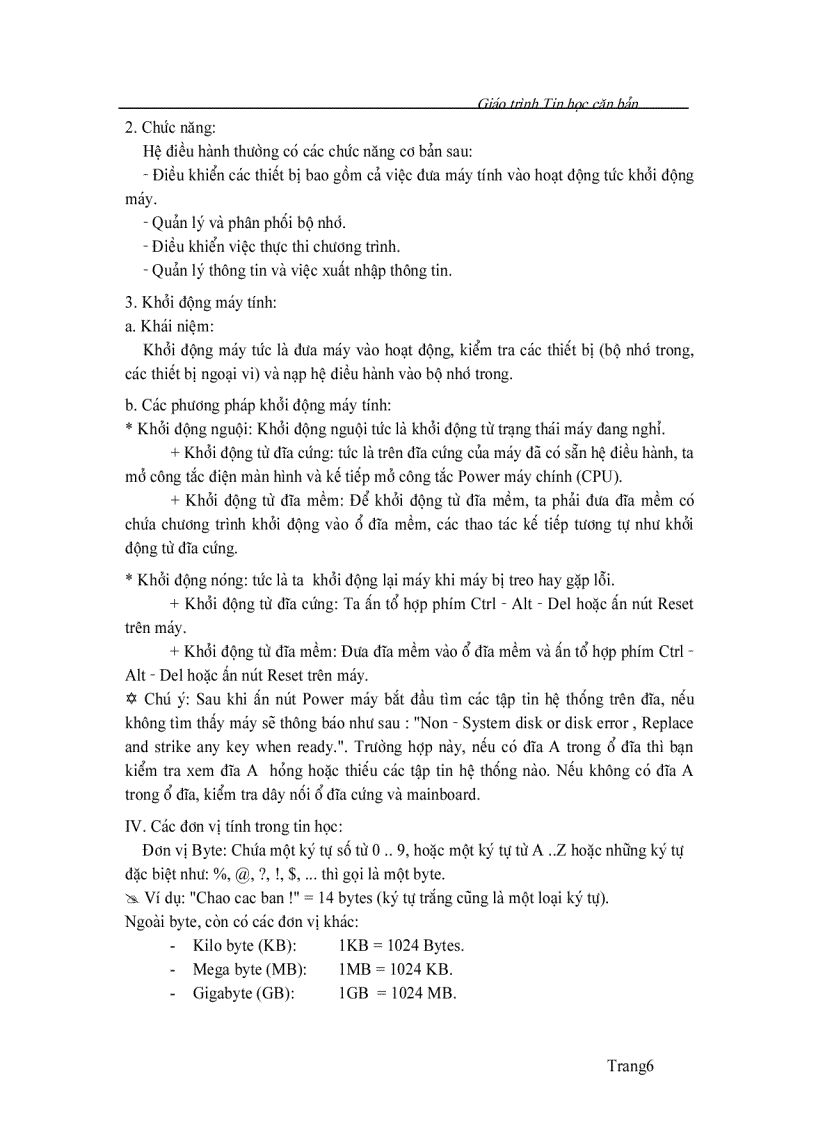 image for page Giáo trình tin học căn bản