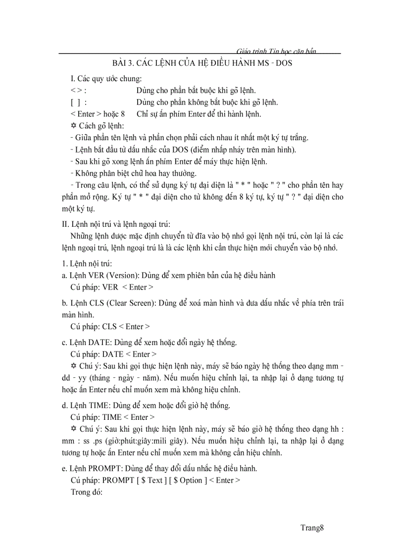 image for page Giáo trình tin học căn bản