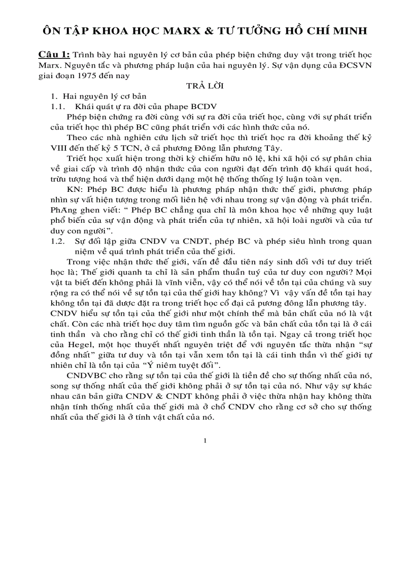 image for page Ôn tập khoa học Mác Tư tưởng Hồ Chí Minh