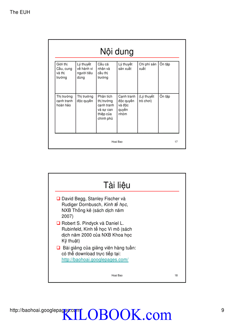 image for page Bài giảng Kinh tế học vi mô