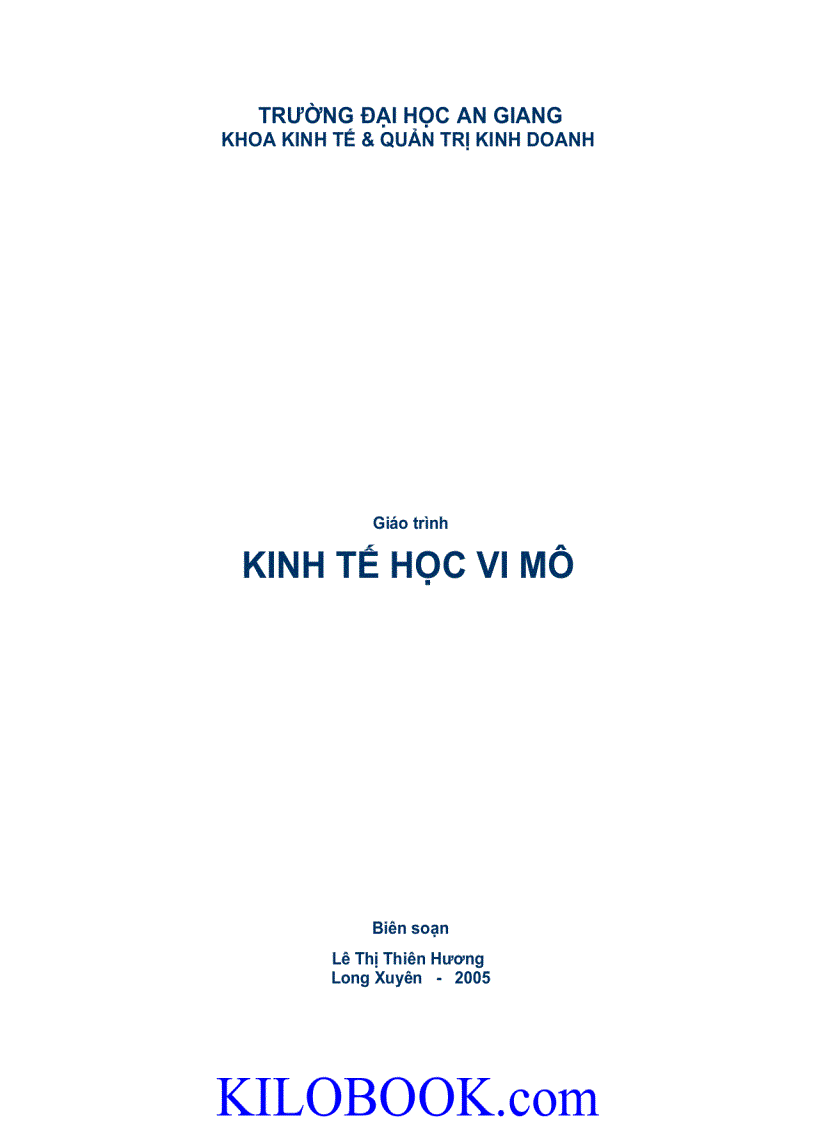 image for page Giáo trình kinh tế học vi mô