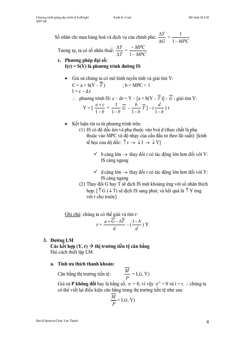 image for page Mô hình IS LM