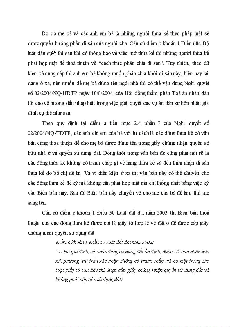 image for page Tình huống và tư vấn PL về thừa kế nhà và QSD đất TH6 Quyền từ chối nhận di sản của người thừa kế