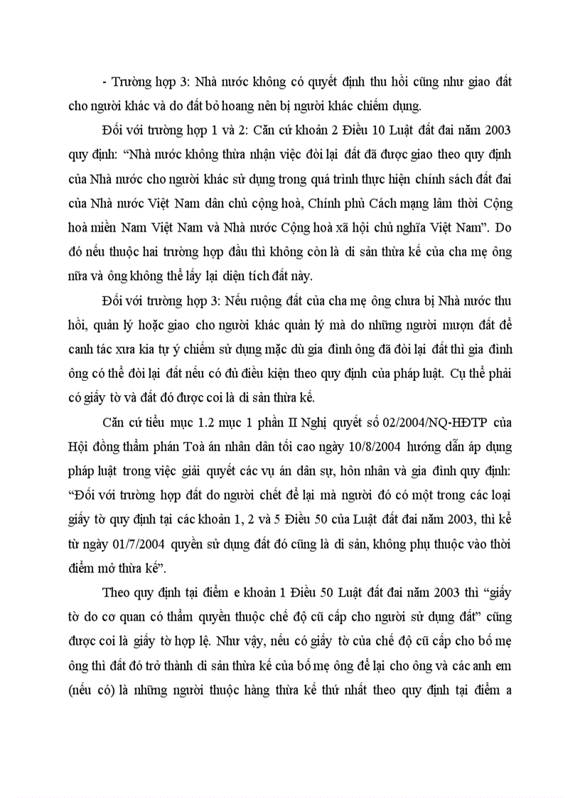 image for page Tình huống và tư vấn PL về thừa kế nhà và QSD đất TH35 Đất đã được Nhà nước giao cho người khác sử dụng không còn là di sản thừa kế