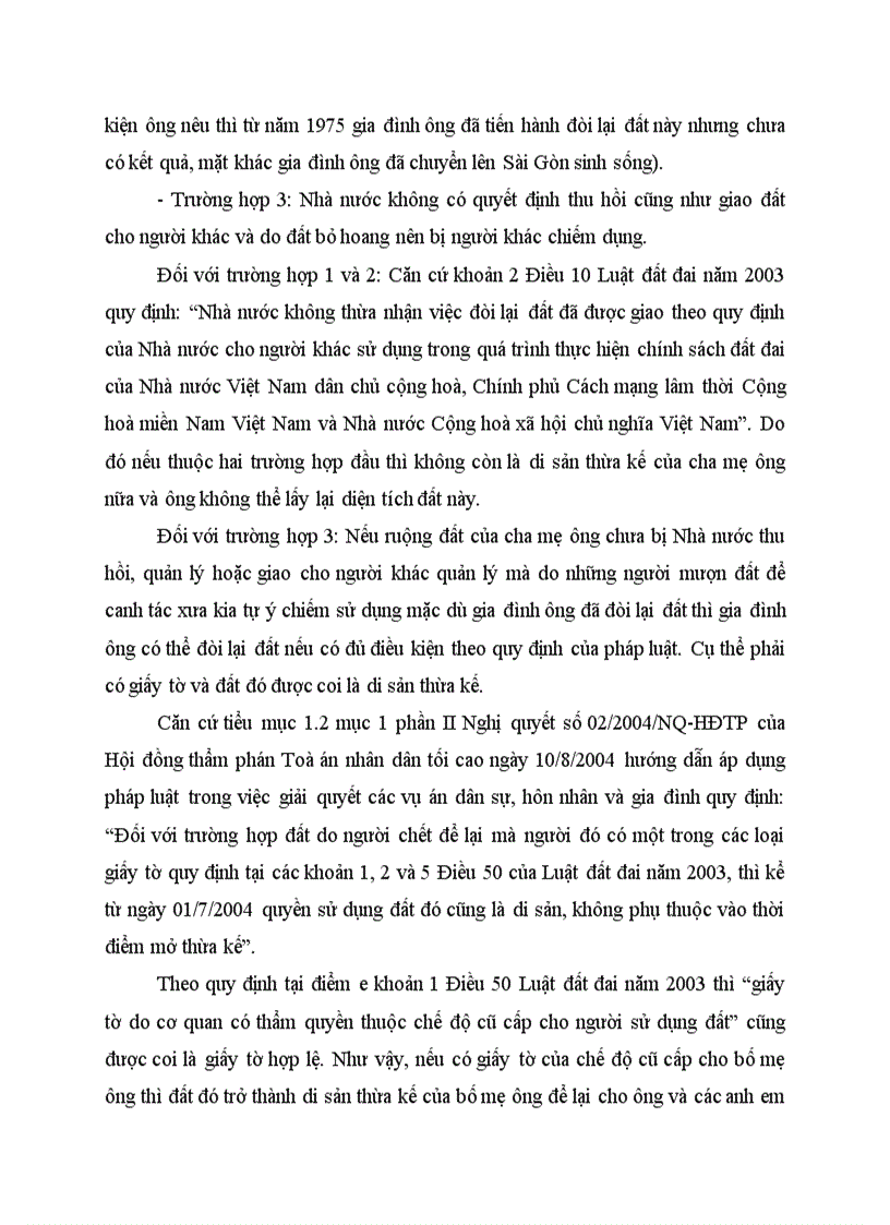 image for page Tình huống và tư vấn PL về thừa kế nhà và QSD đất TH35 Đất đã được Nhà nước giao cho người khác sử dụng không còn là di sản thừa kế