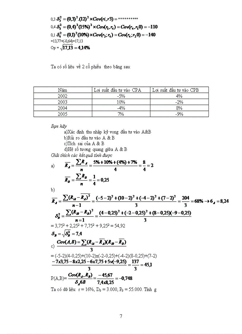 image for page Bài Tập và Bài Giải Phân Tích Chứng Khoán