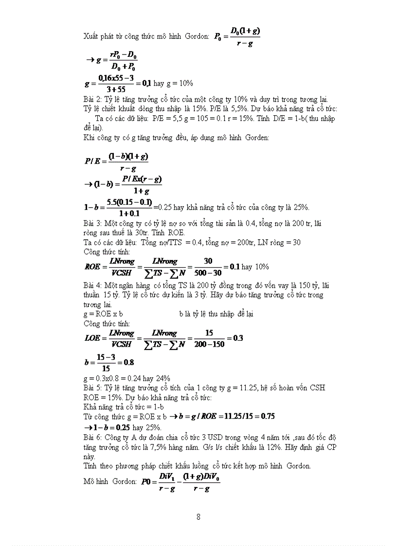 image for page Bài Tập và Bài Giải Phân Tích Chứng Khoán