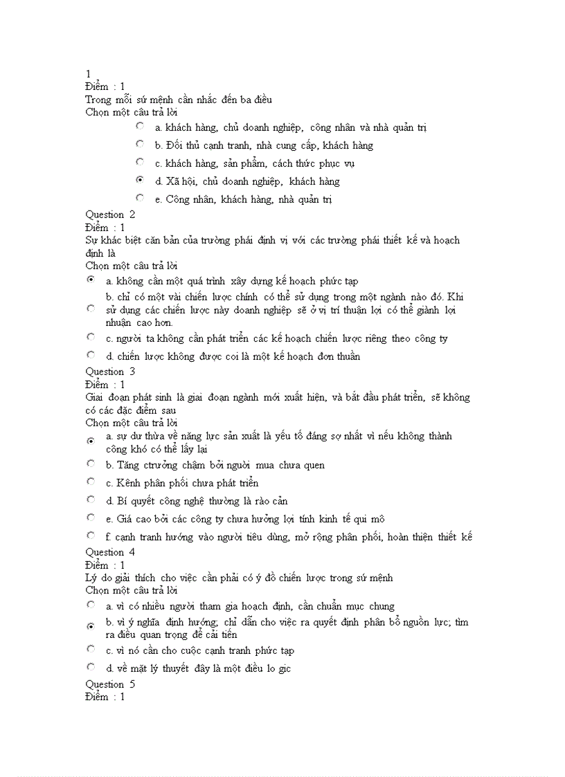 image for page Bộ đề thi quản trị chiến lược