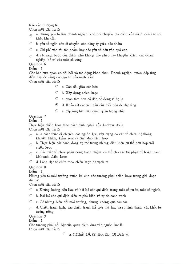 image for page Bộ đề thi quản trị chiến lược