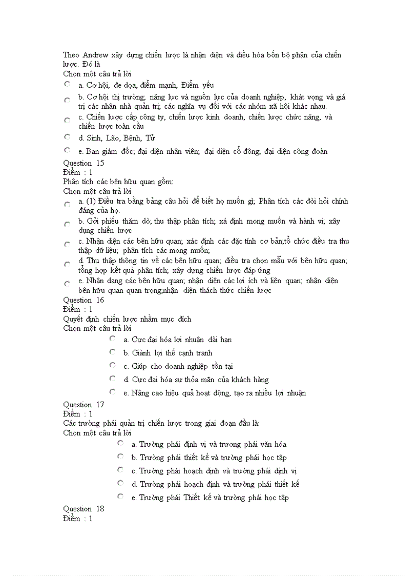 image for page Bộ đề thi quản trị chiến lược