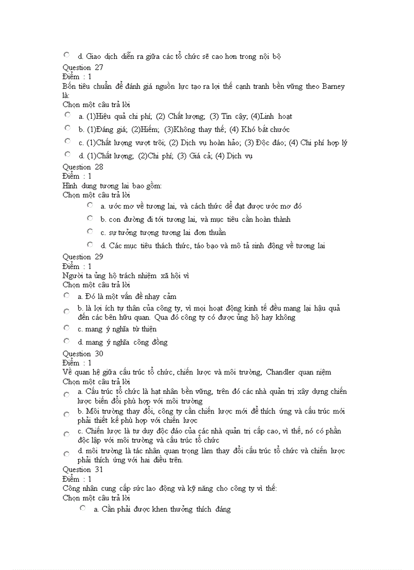 image for page Bộ đề thi quản trị chiến lược