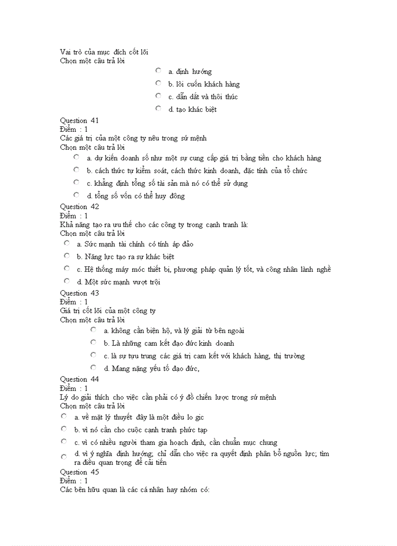 image for page Bộ đề thi quản trị chiến lược