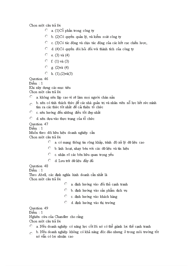 image for page Bộ đề thi quản trị chiến lược