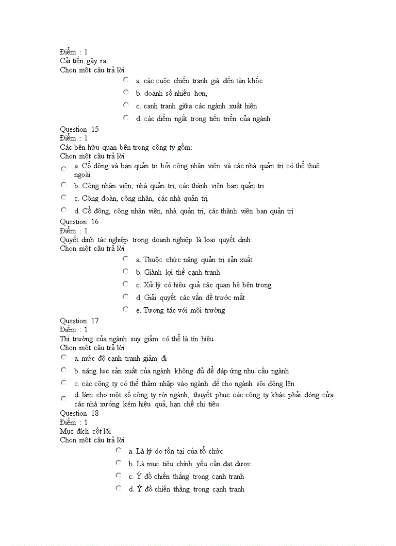 image for page Bộ đề thi quản trị chiến lược 1