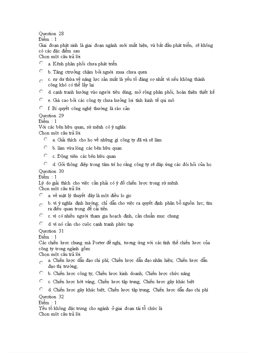 image for page Bộ đề thi quản trị chiến lược 1