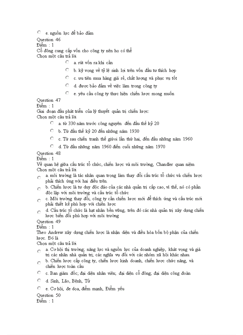 image for page Bộ đề thi quản trị chiến lược 2