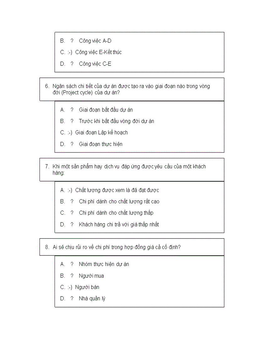 image for page Bộ đề thi trắc nghiệm quản trị dự án có lời giải 1