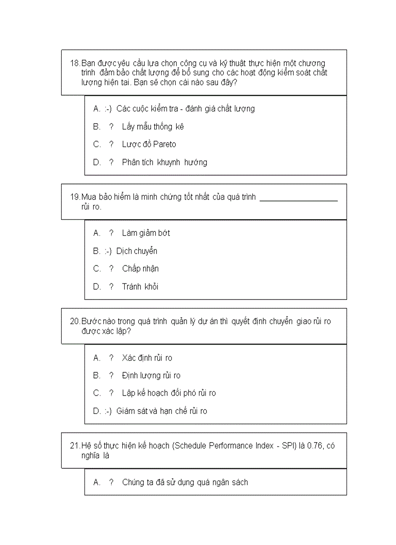 image for page Bộ đề thi trắc nghiệm quản trị dự án có lời giải 1