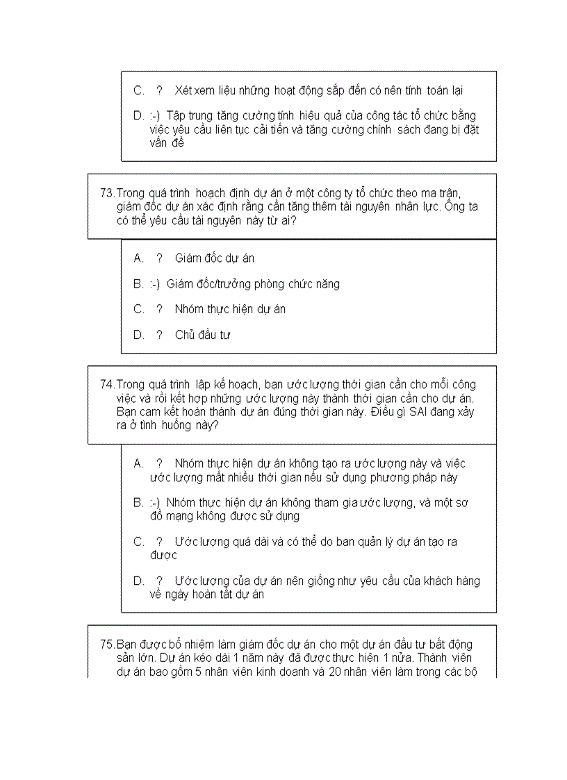 image for page Bộ đề thi trắc nghiệm quản trị dự án có lời giải 1