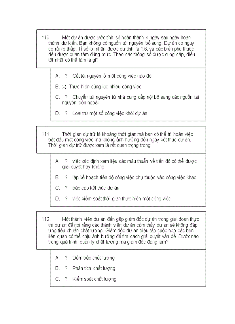 image for page Bộ đề thi trắc nghiệm quản trị dự án có lời giải 1