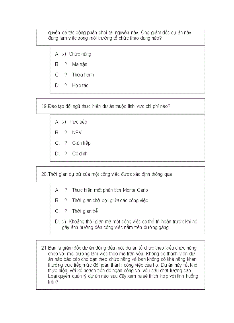 image for page Bộ đề thi trắc nghiệm quản trị dự án có lời giải 2