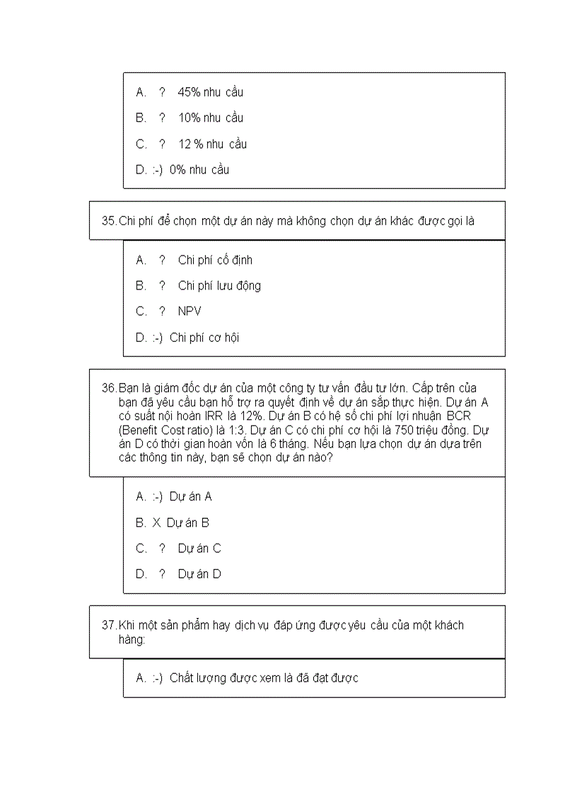 image for page Bộ đề thi trắc nghiệm quản trị dự án có lời giải 2