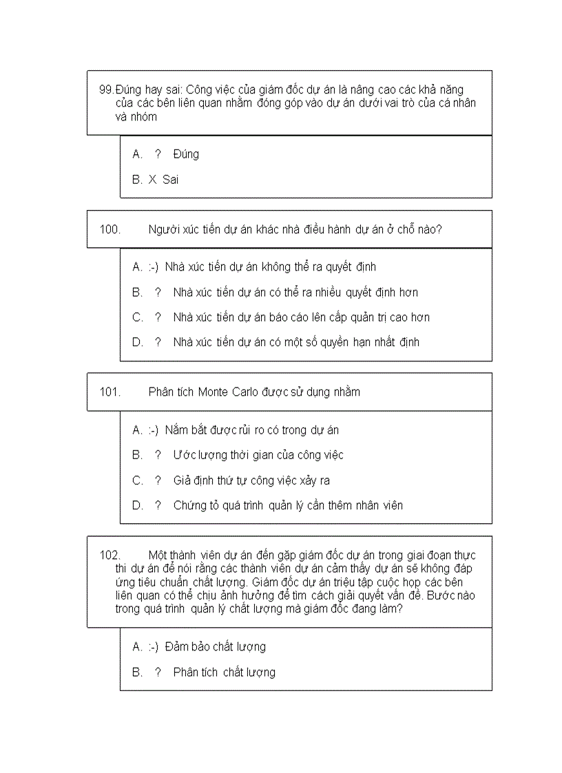 image for page Bộ đề thi trắc nghiệm quản trị dự án có lời giải 2