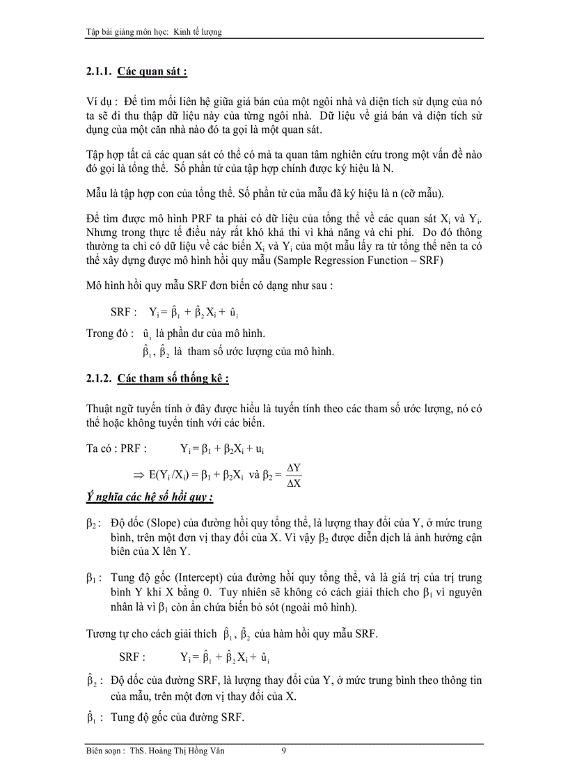 image for page Bài giảng kinh tế lượng 1