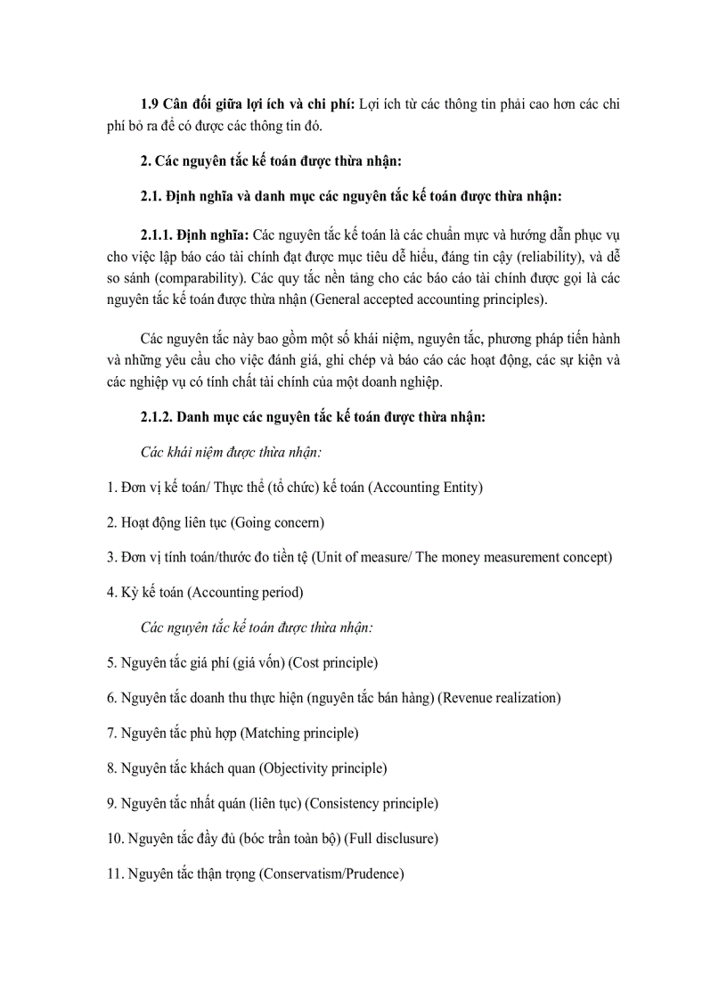 image for page Các nguyên tắc cơ bản của kế toán tài chính