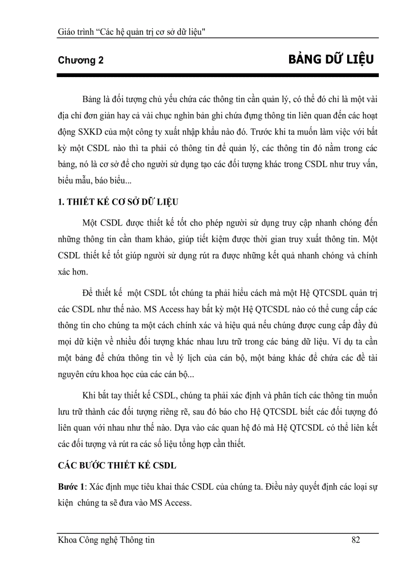 image for page Giáo Trình hệ quản trị cơ sở dữ liệu CSDL ACCESS