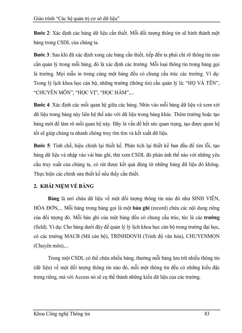 image for page Giáo Trình hệ quản trị cơ sở dữ liệu CSDL ACCESS