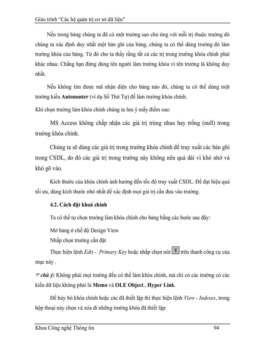 image for page Giáo Trình hệ quản trị cơ sở dữ liệu CSDL ACCESS