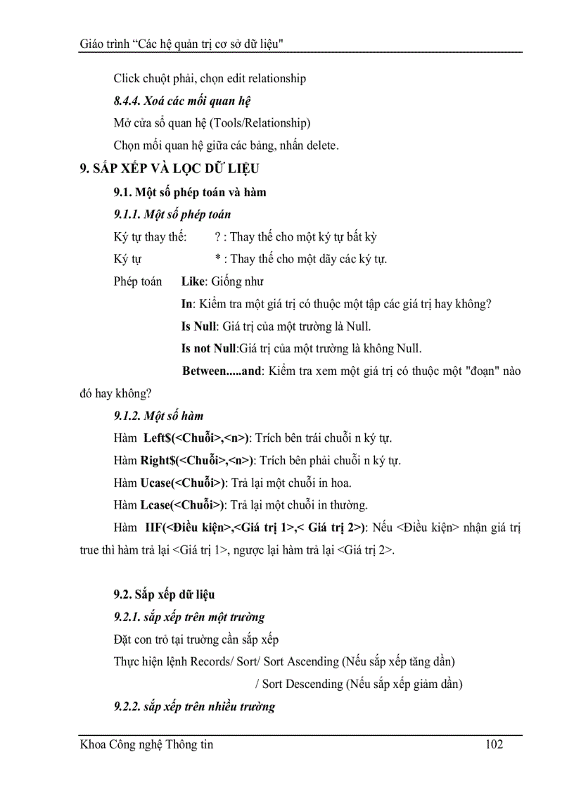 image for page Giáo Trình hệ quản trị cơ sở dữ liệu CSDL ACCESS