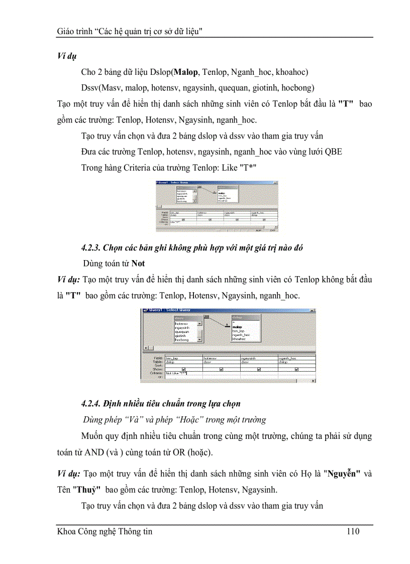 image for page Giáo Trình hệ quản trị cơ sở dữ liệu CSDL ACCESS