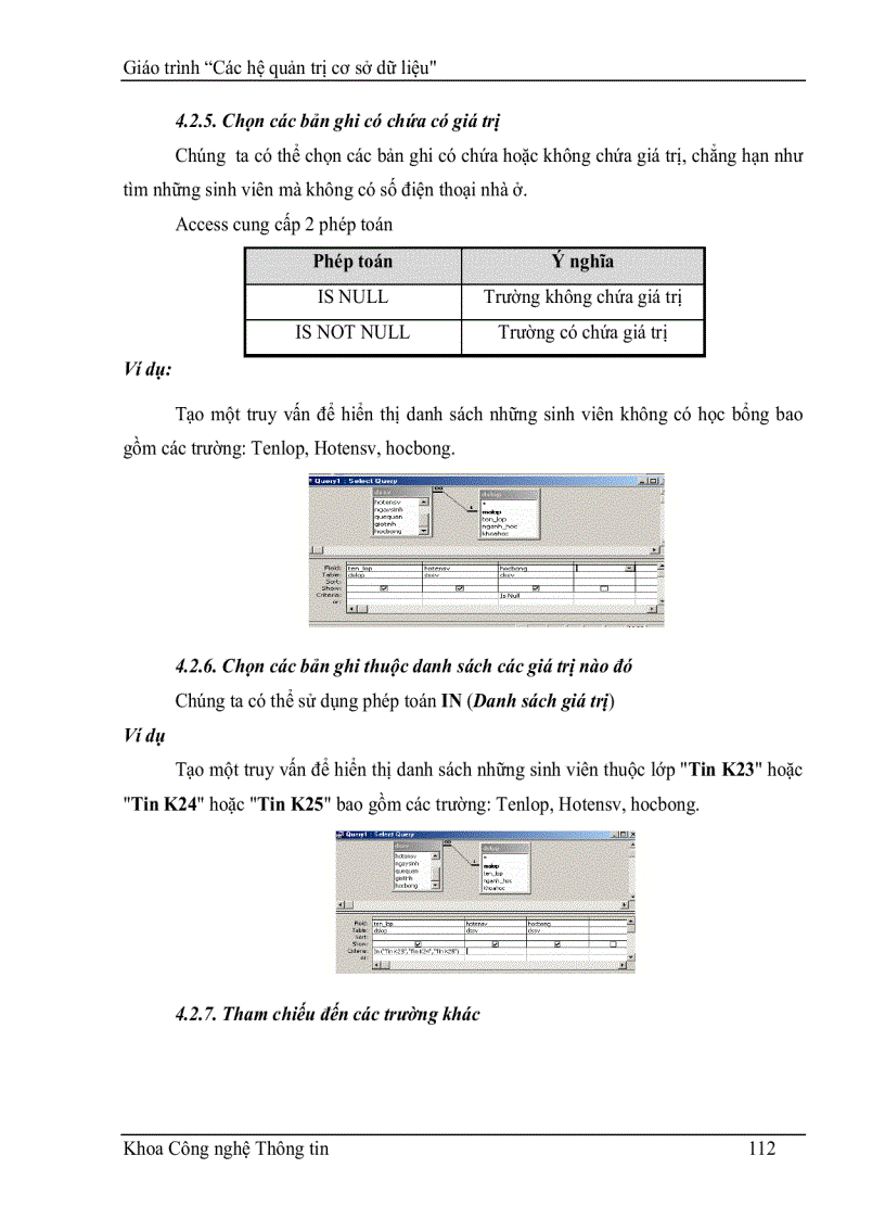 image for page Giáo Trình hệ quản trị cơ sở dữ liệu CSDL ACCESS