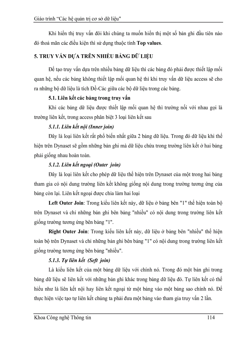 image for page Giáo Trình hệ quản trị cơ sở dữ liệu CSDL ACCESS