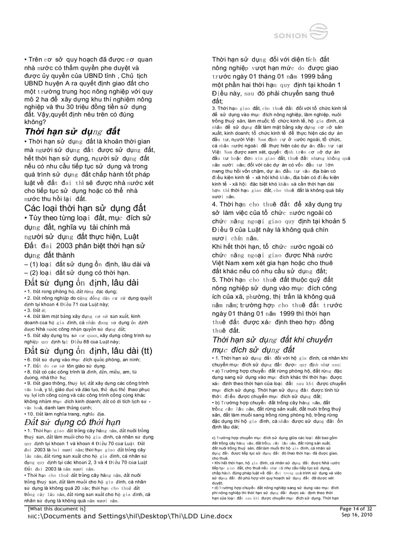 image for page Bài giảng pháp luật về đất đai